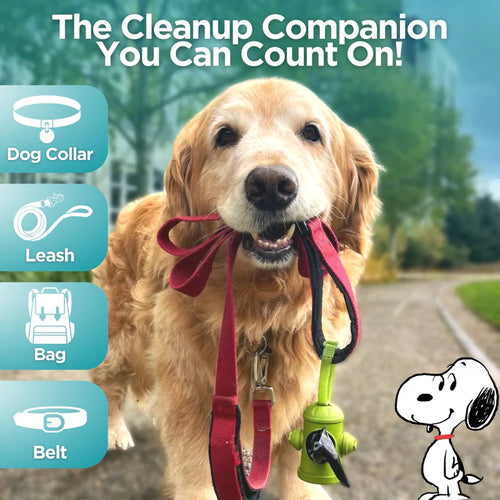 The Original Poop Bags Hydrant Dispenser + Leash Roll Poop Bags