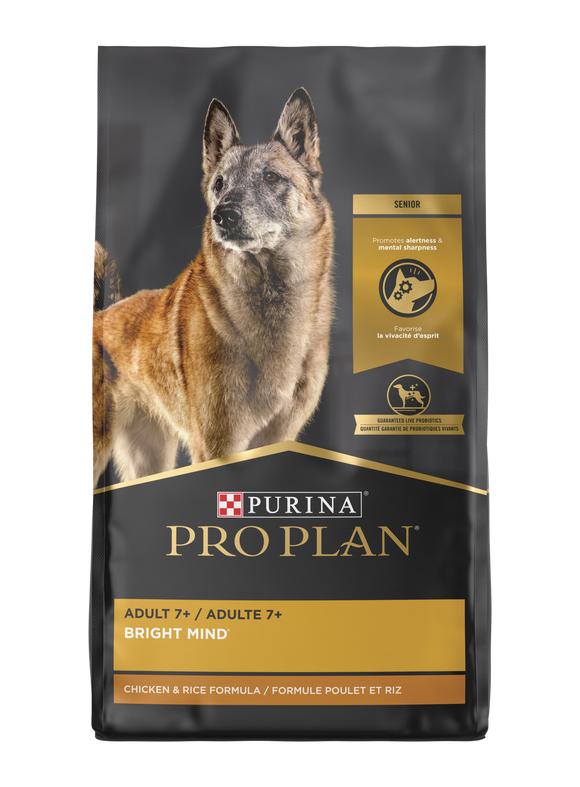 Purina Pro Plan Adult 7+ Bright Mind Chicken & Rice Formula Dry Dog Food (30 lb)