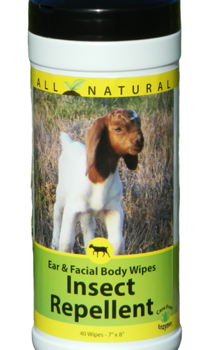 Carefree Enzymes Inc Ear & Facial Body Wipes Insect Repellent for Goats
