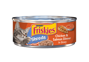 Friskies Savory Shreds Chicken And Salmon Dinner In Gravy Canned Cat Food