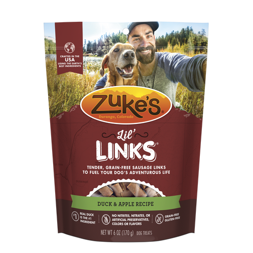 Zukes Lil' Links Grain Free Duck and Apple Recipe for Dogs